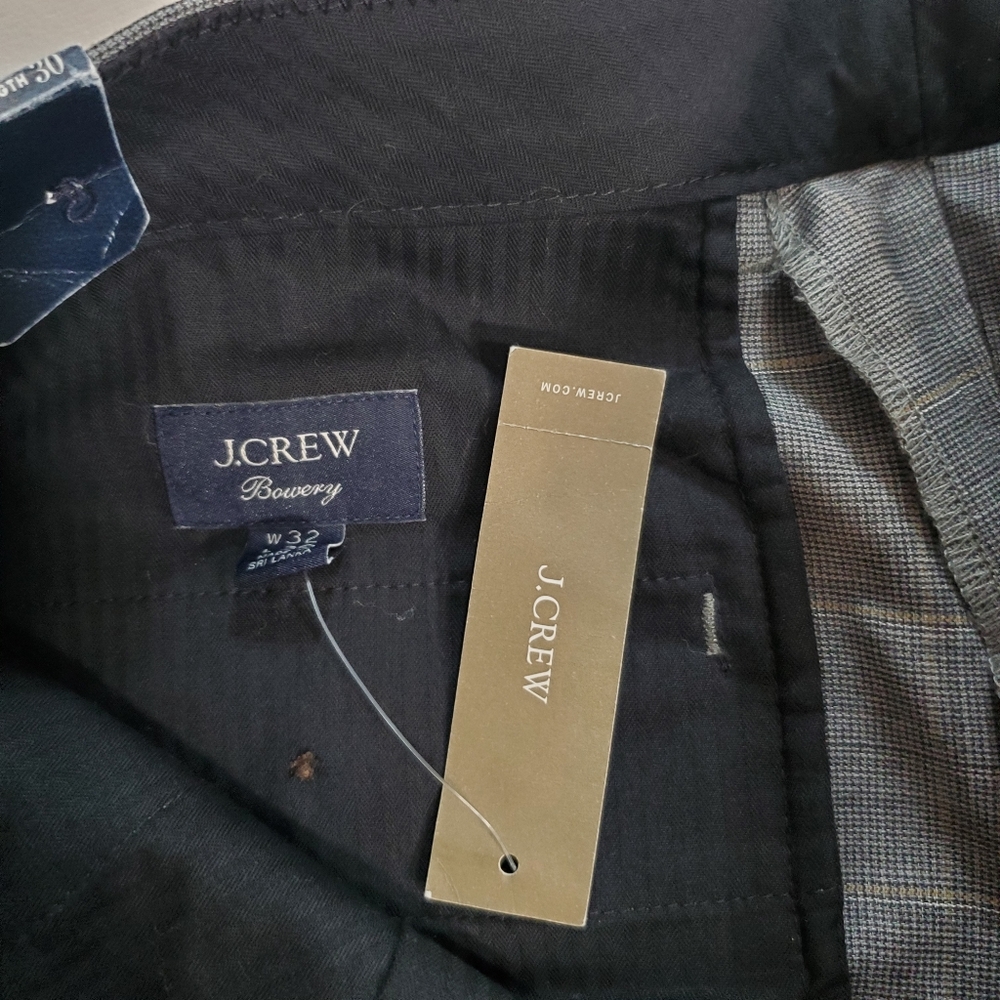 J. Crew Bowery Gray Dress Pants‎ with Classic Fit. New W Tags Size 32x30 - Picture 8 of 16